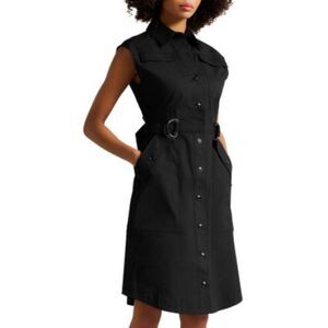 NWT Ted Baker London Zamya Paperbag Waist Dress Black Small